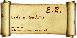 Erős Ramón névjegykártya